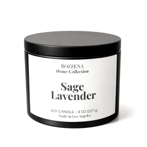 Sage Lavender Scented Candle – 8 Oz Natural Home Fragrance