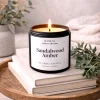 Sandalwood & Amber Scented Candle – 8 Oz Luxury Home Fragrance