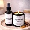 Sandalwood & Amber Scented Candle – 8 Oz Luxury Home Fragrance